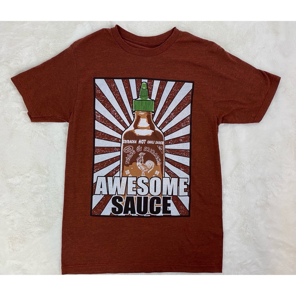 Sriracha Tshirt Small Awesome Sauce Hot graphic tee Red Rooster sirachia siracha